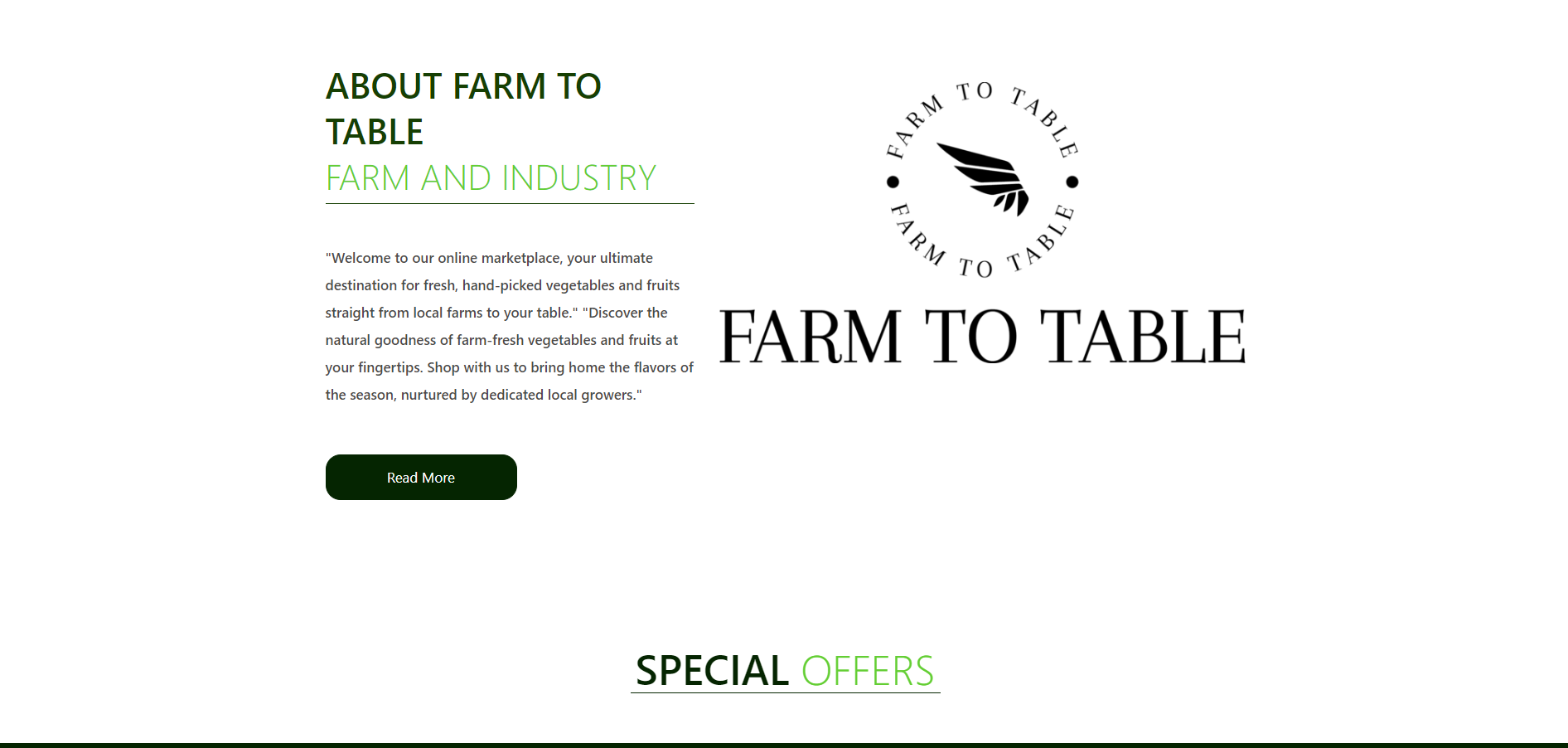 Farm To Table Features